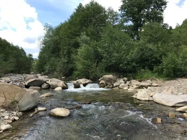 Mountain River in Buzau, Romania