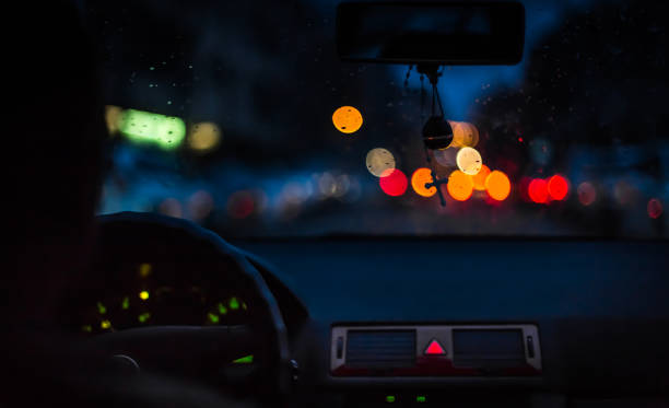 istock Bokeh lights from traffic on night time for background. Blur image 1040261308