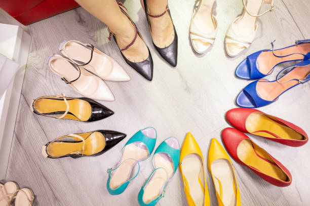 istock Making tough choice in shoe store 1040299004