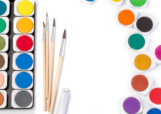 istock Work Process Blank Watercolor Paper pad, Watercolor 1040299482