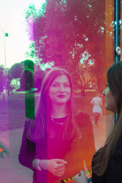 istock Portrait of a woman looking in a reflection 1040304862