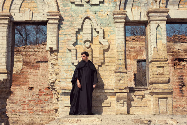 istock A lonely monk in ruins 1040309144
