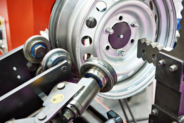 istock Stand for straightening stamped car disk 1040312682