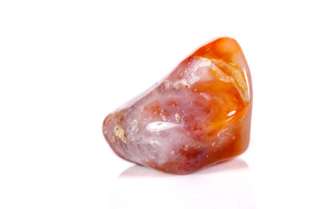 istock Macro mineral stone jasper on a white background 1040329326