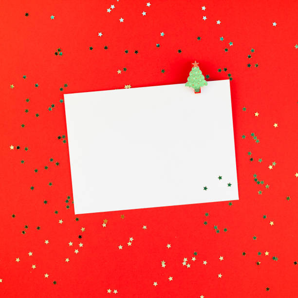 istock Christmas greeting postcard mockup with glitter 1040333174