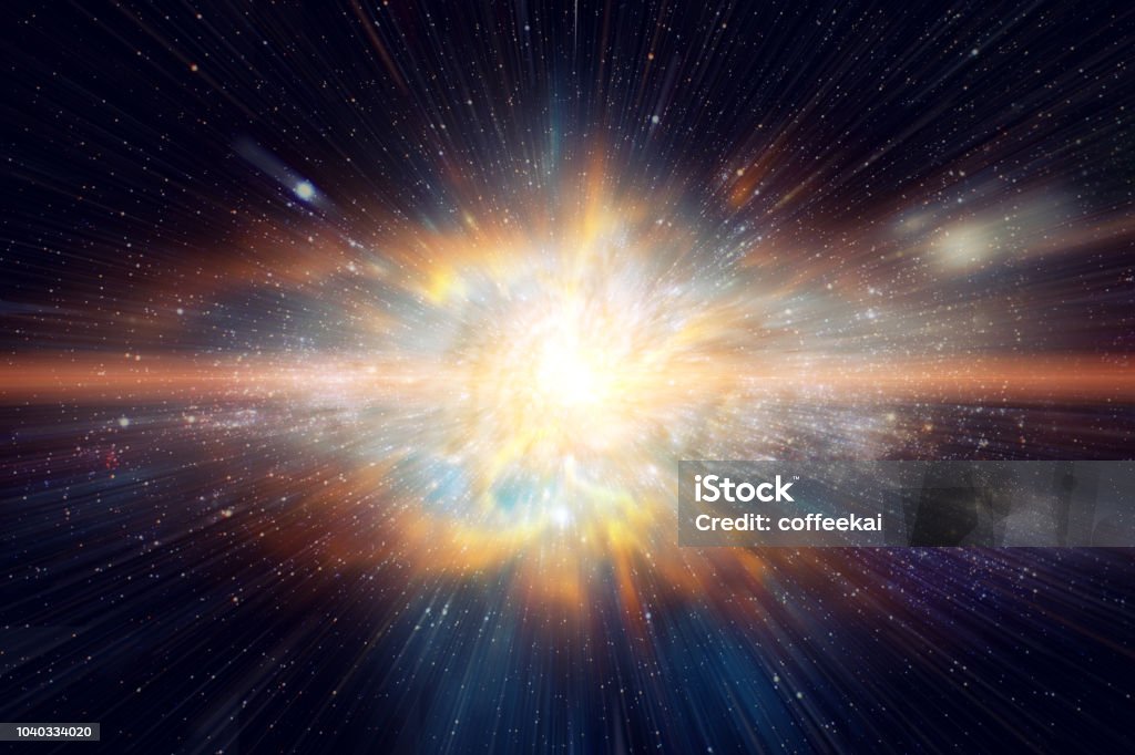 Space and Galaxy light speed travel. Elements of this image furnished by NASA. Outer Space Stock Photo