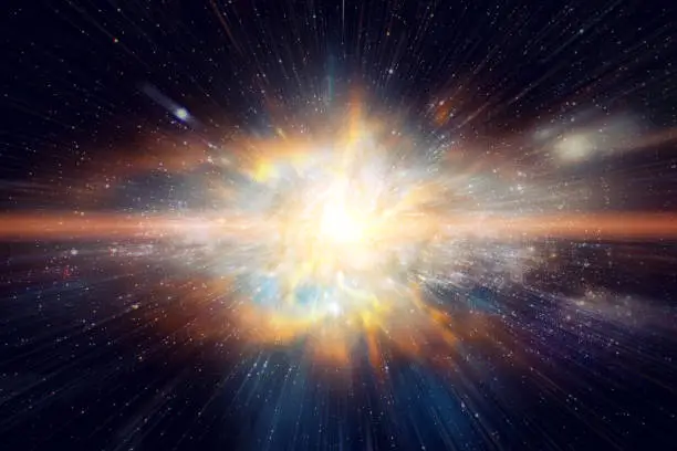 Photo of Space and Galaxy light speed travel. Elements of this image furnished by NASA.