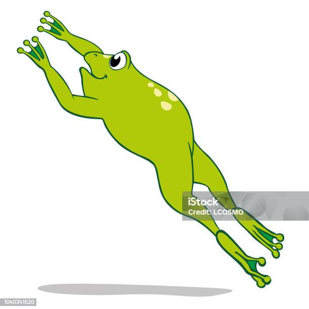 Illustration Dune Grenouille Sautante Idéal Pour Les Matériaux Éducatifs Et Culturels Vecteurs libres de droits et plus d'images vectorielles de Amphibien