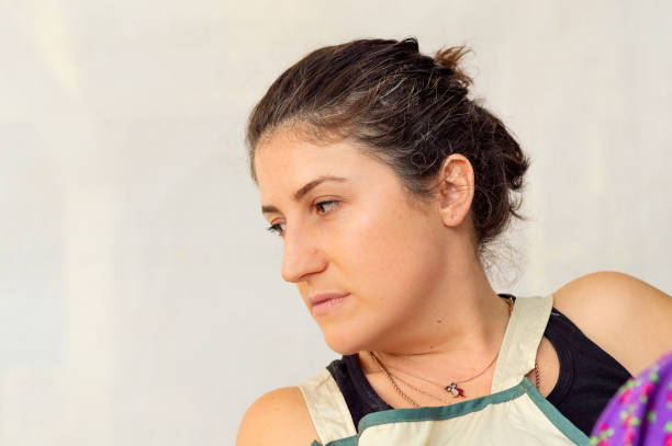 Naturel beautiful woman face without makeup