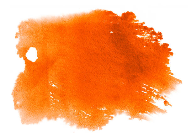 istock Orange watercolor background - paper texture 1040359678