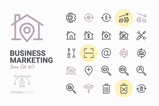Business Marketing icon set 6