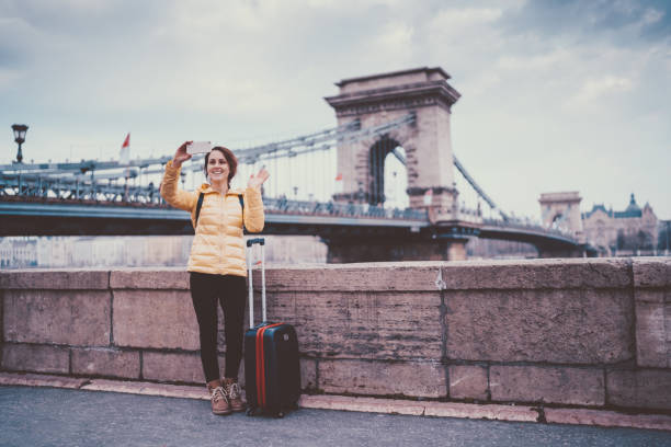 istock Tourist woman in Budapest 1040360732