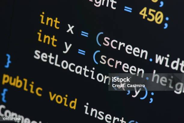 Real Java Script Code Developing Screen Programing Workflow Abstract ...