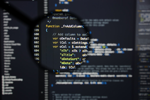 Real Java Script Code Developing Screen Programing Workflow Abstract ...