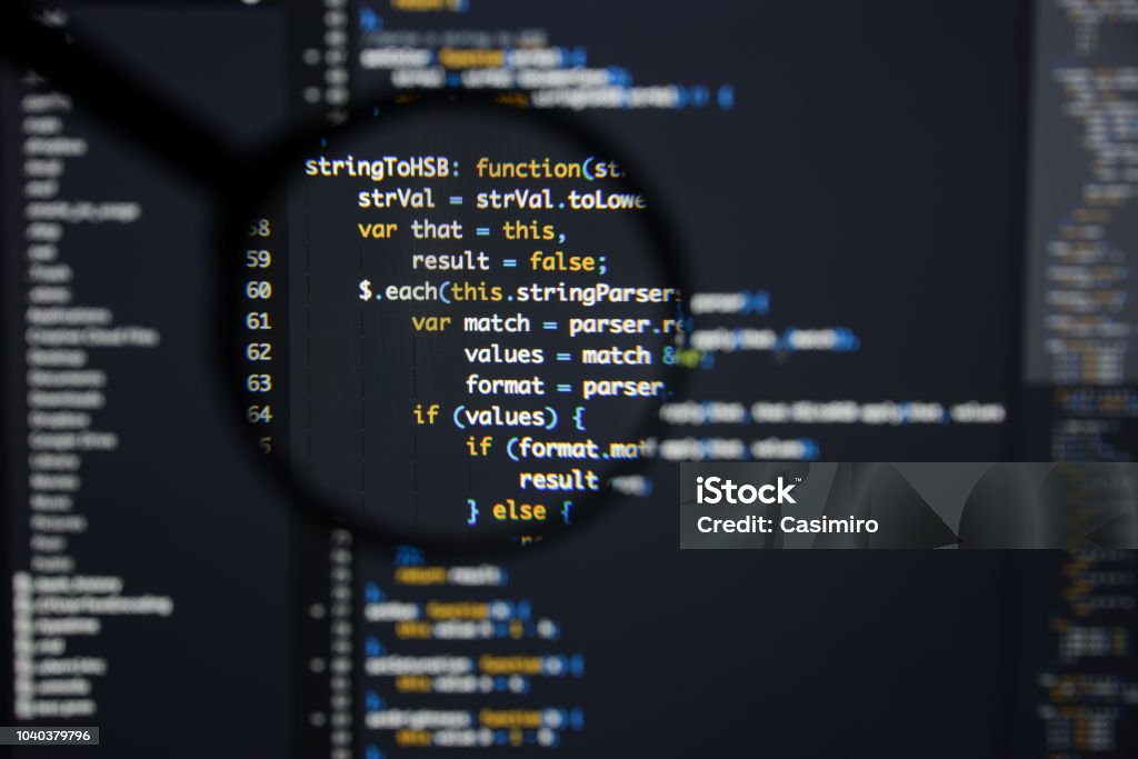 Foto de Código Java Script Real Desenvolvendo Tela Conceito De ...