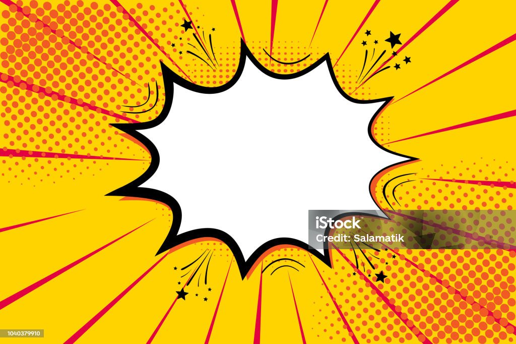 Pop Art Retro Comic Yellow Background Superhero Lightning Blast Halftone  Dots Cartoon Vs Vector Illustration Stock Illustration - Download Image Now  - iStock