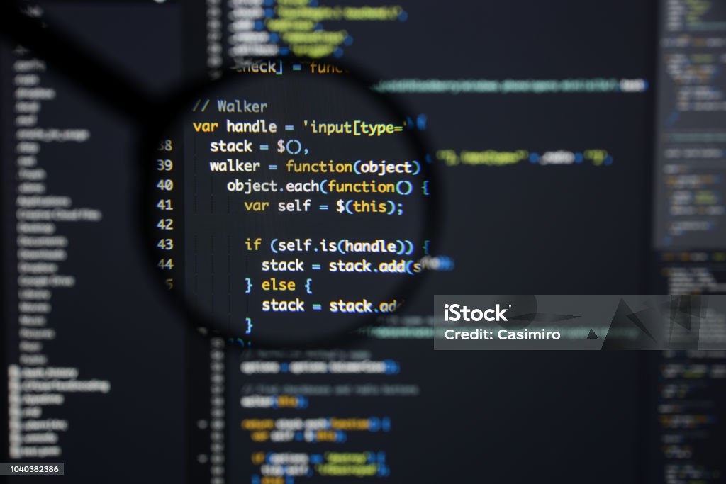 Real Java Script Code Developing Screen Programing Workflow Abstract ...