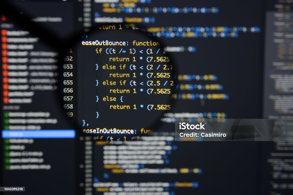 Foto de Código Java Script Real Desenvolvendo Tela Conceito De ...