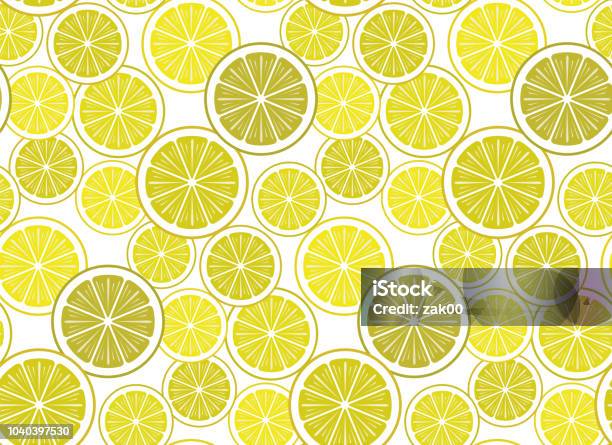 Seamless Citrus Fruit Stock Illustration - Download Image Now - Backgrounds, Circle, Citrus Fruit