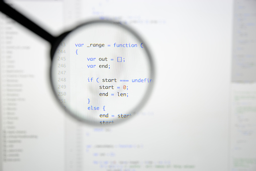 Real Java Script Code Developing Screen Programing Workflow Abstract ...
