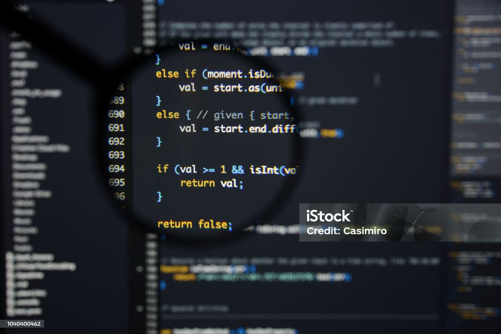 Foto de Código Java Script Real Desenvolvendo Tela Conceito De ...