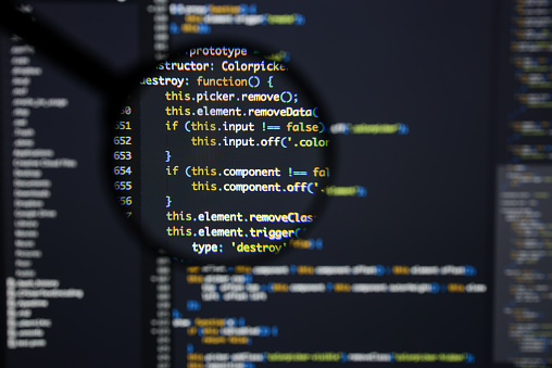 Real Java Script Code Developing Screen Programing Workflow Abstract ...