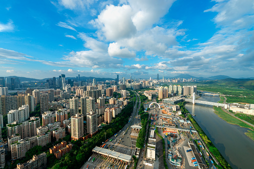 The city landscape of shenzhen,china