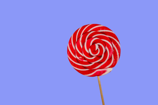 Sweet lollipop pink colors isolated on white background.