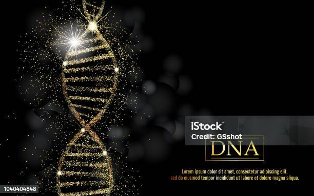 Dna Sequence Dna Code Structure With Glow Stock Illustration - Download ...