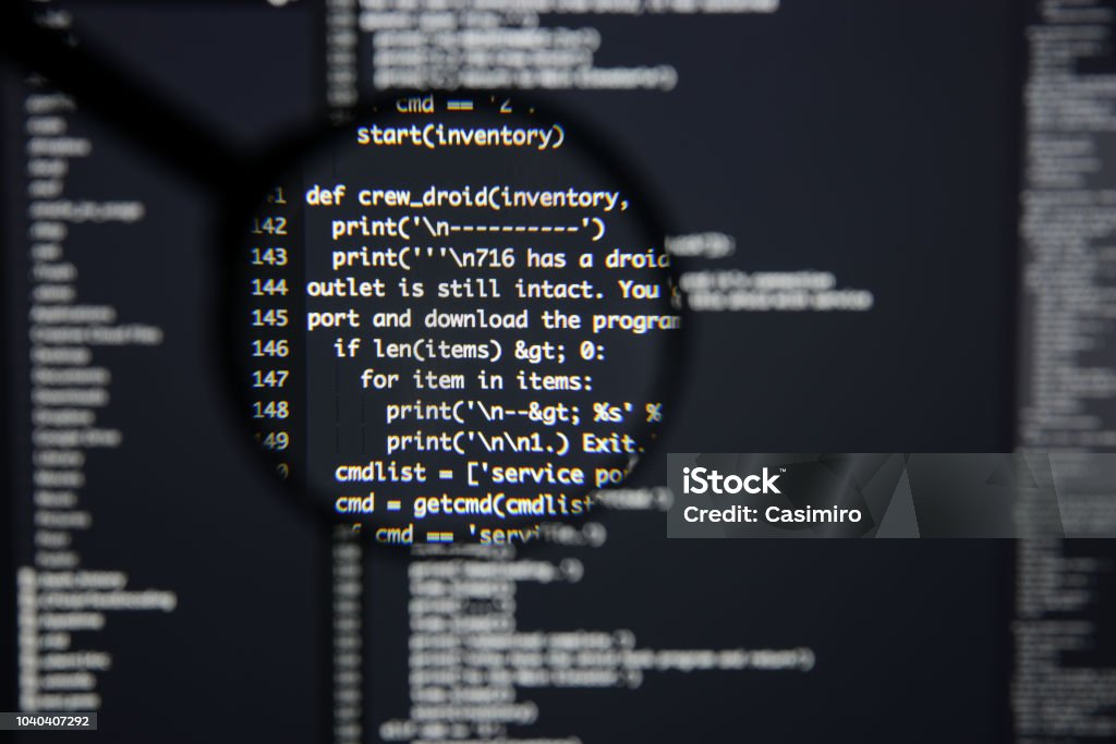 Real Python Code Developing Screen Programing Workflow Abstract ...