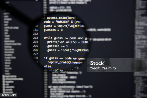 Real Python Code Developing Screen Programing Workflow Abstract ...