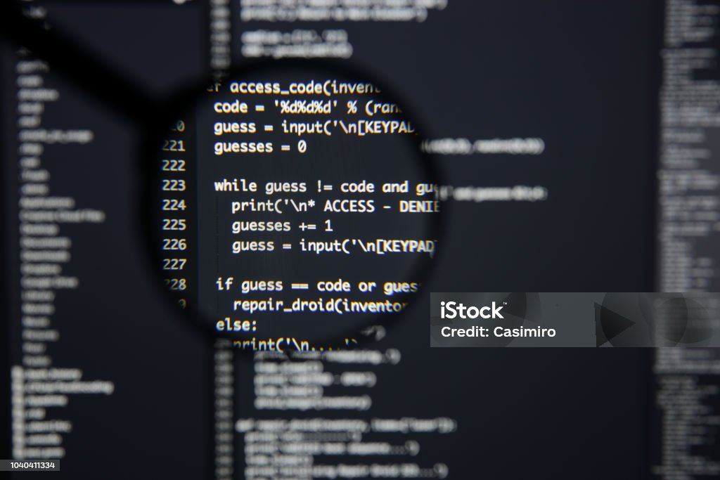 Foto de Real Tela Em Desenvolvimento De Código Python Conceito De ...
