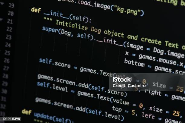 Real Python Code Developing Screen Programing Workflow Abstract ...