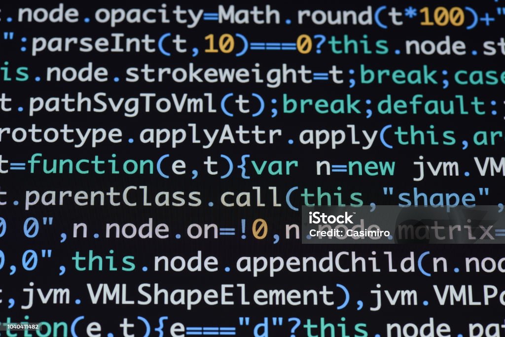 Real Java Script Code Developing Screen Programing Workflow Abstract ...