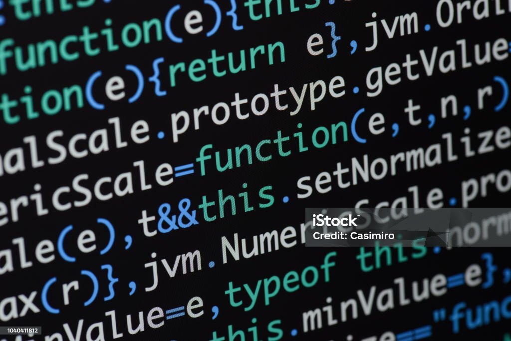 Foto de Código Java Script Real Desenvolvendo Tela Conceito De ...