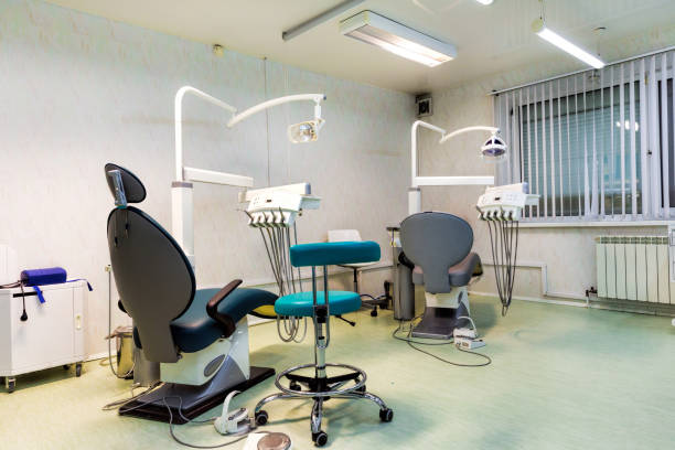 istock Interior dental office - chair and tools 1040411886
