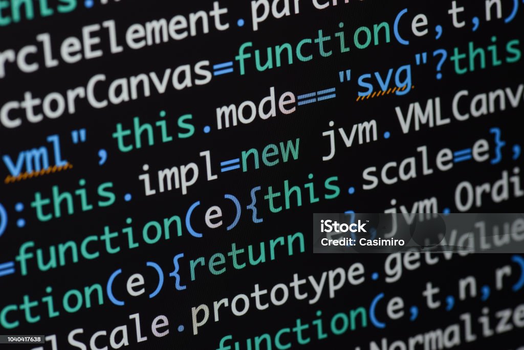 Foto de Código Java Script Real Desenvolvendo Tela Conceito De ...