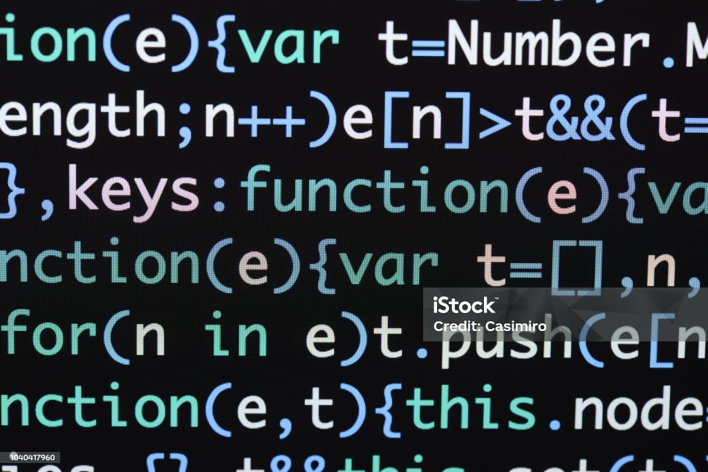 Foto de Código Java Script Real Desenvolvendo Tela Conceito De ...