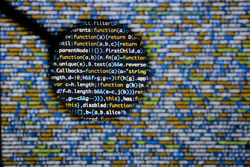 Foto de Código Java Script Real Desenvolvendo Tela Conceito De ...