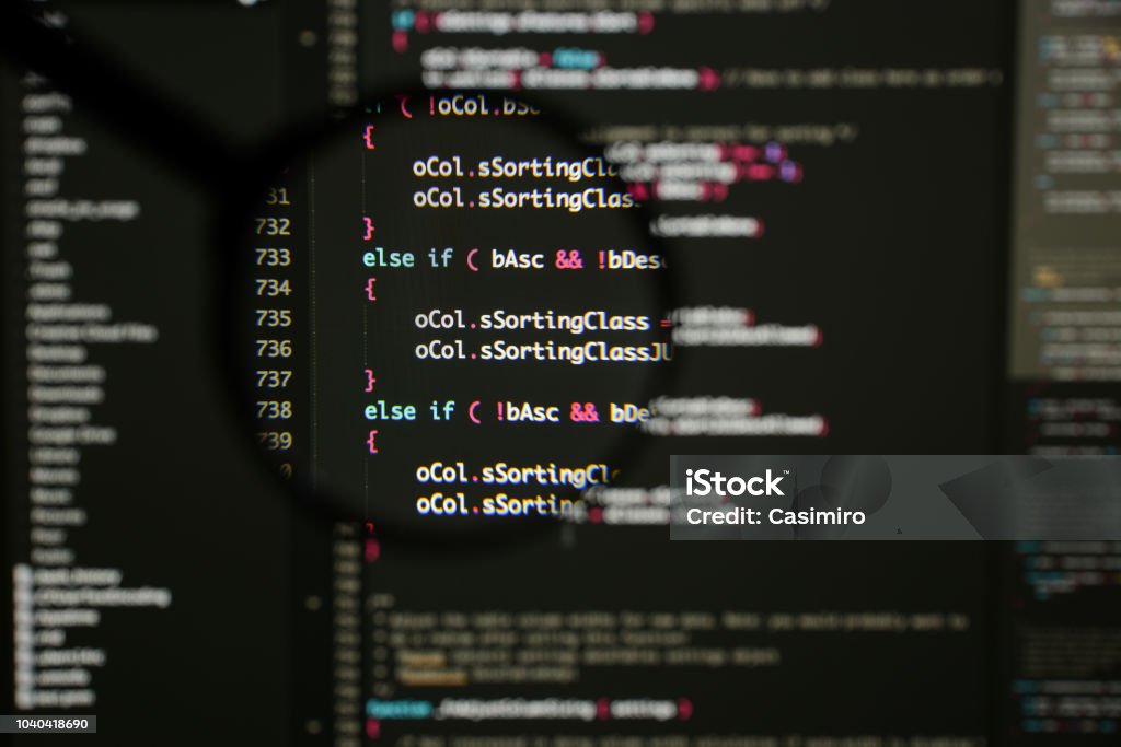 Foto de Código Java Script Real Desenvolvendo Tela Conceito De ...
