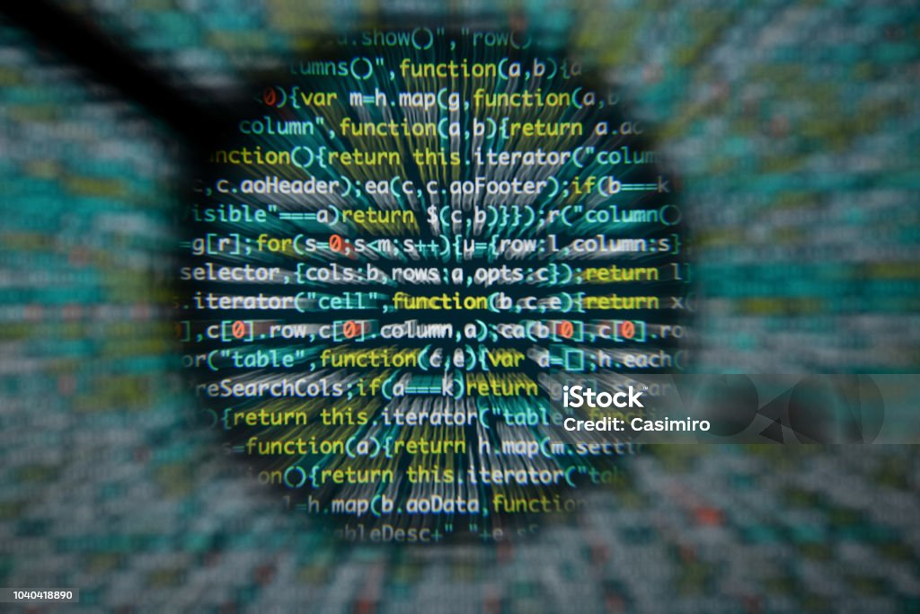 Foto de Código Java Script Real Desenvolvendo Tela Conceito De ...