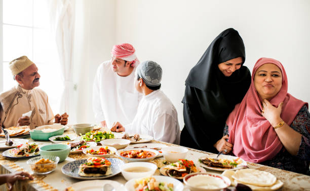 istock Muslim family having a Ramadan feast 1040419030