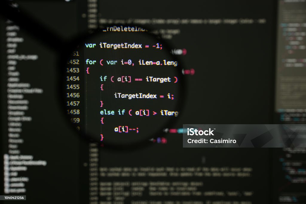 Foto de Código Java Script Real Desenvolvendo Tela Conceito De ...
