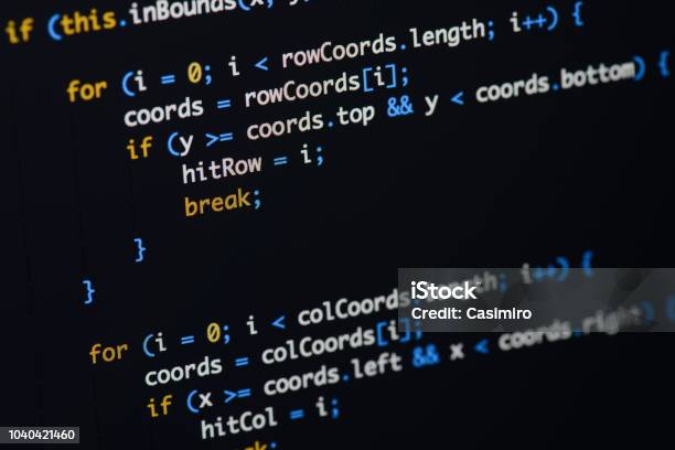 Real Java Script Code Developing Screen Programing Workflow Abstract ...