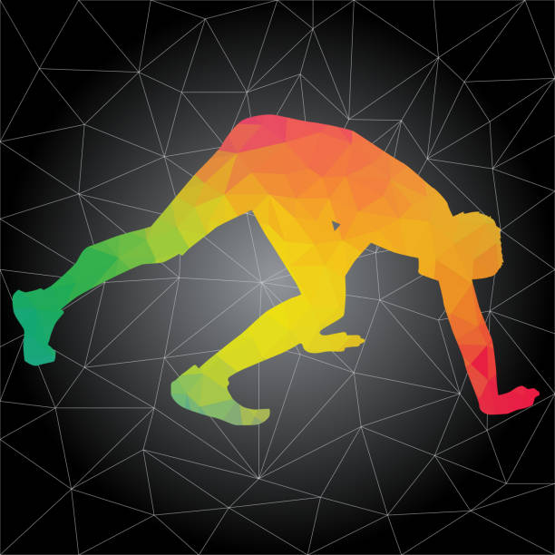 istock Vector silhouettes of people doing fitness and cross training workouts 1040421546