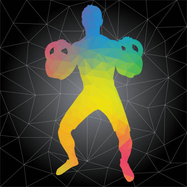 istock Vector silhouettes of people doing fitness and cross training workouts 1040421558