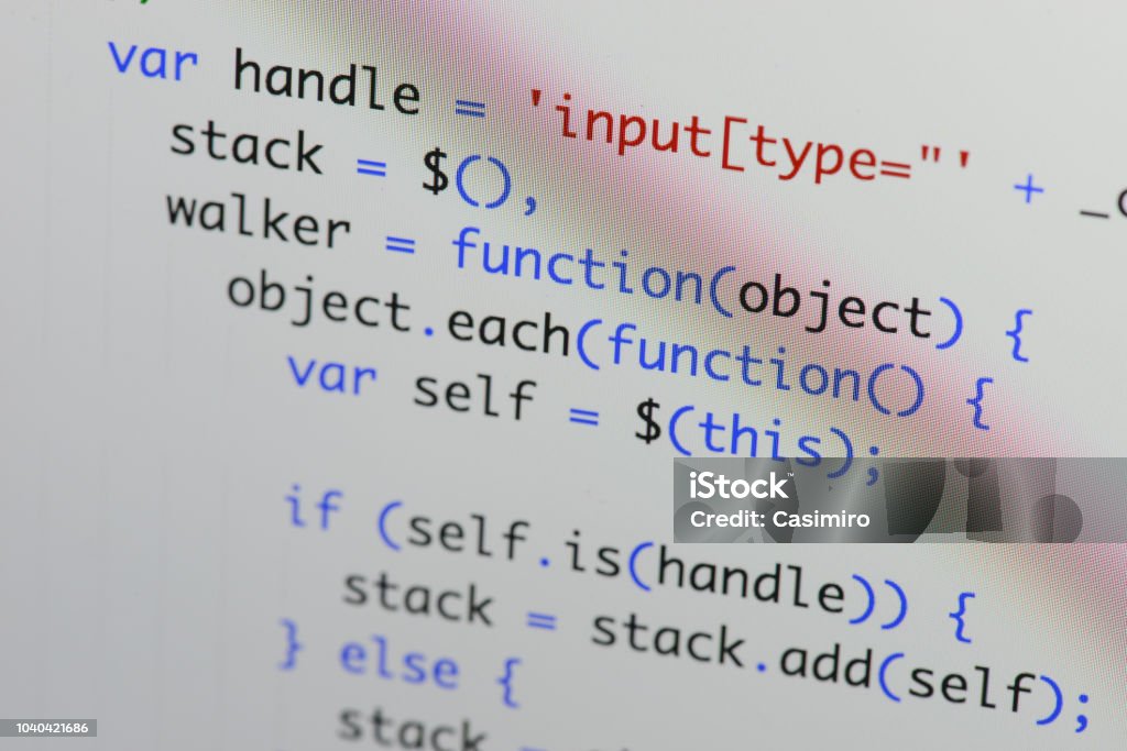 Foto de Código Java Script Real Desenvolvendo Tela Conceito De ...