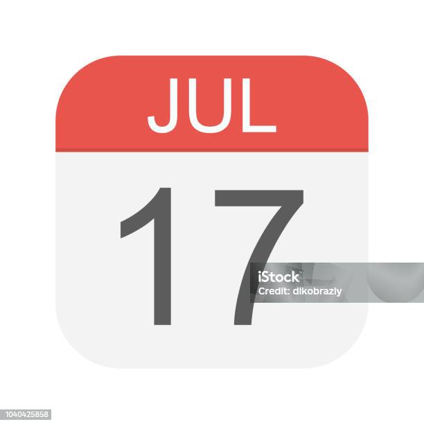 7 월 17 일달력 아이콘 0명에 대한 스톡 벡터 아트 및 기타 이미지 - 0명, 17, 7월 - iStock