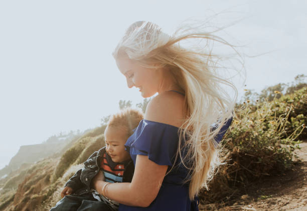 istock Blonde mom with her son outdoors 1040426172