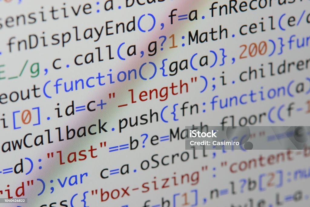 Foto de Código Java Script Real Desenvolvendo Tela Conceito De ...